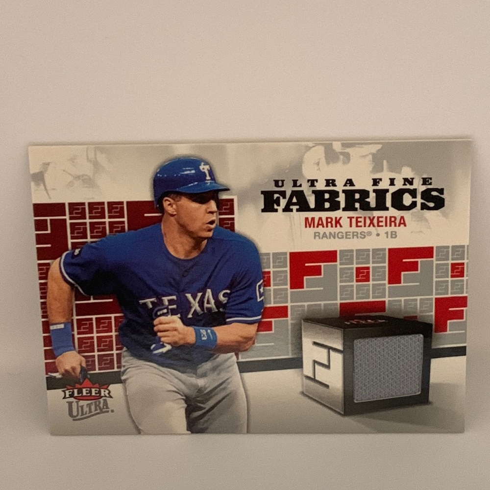2006 Fleer Ultra Fine Fabrics #FM-TX Mark Teixeira Texas Rangers (013)